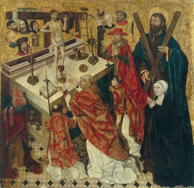 The Mass of Saint Gregory by Diego la de Cruz